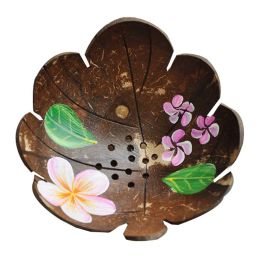 Random Leaf Shape Coconut Shell Handmade Soap Dish Jewelry Holder Tray