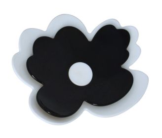 Black Flower Double Layer Soap Dish Plastic Bathroom Soap Holder