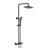 Matte Black Thermostatic Shower Combo Set Wall Mounted Shower Faucet Set