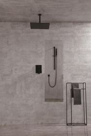 Shower System with Shower Head;  Hand Shower;  Slide Bar; ;  Shower Arm;  Hose;  Valve Trim;  and Lever Handles