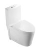 Dual Flush Elongated Standard One Piece Toilet with Comfortable Seat Height; Soft Close Seat Cover; High-Efficiency Supply; White Toilet