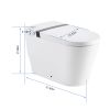 Multifunction U-Shaped Smart Toilet Automatic Flush with Remote Control/Foot Sensor/Night Light