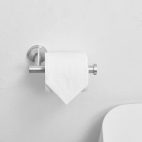 Single Post Toilet Paper Holder Wall Mounted in Brushed Nickel