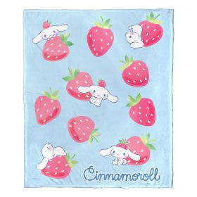 Cinnamoroll; Berry Lovable Aggretsuko Comics Silk Touch Throw Blanket; 50" x 60"