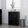 Bathroom Cabinet Black 23.6"x13"x31.5" Engineered Wood