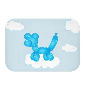 Balloon Dog on Clouds Bath Mat