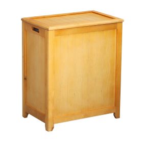 Oceanstar Natural Finished Rectangular Laundry Wood Hamper with Interior Bag RHP0109N