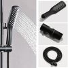 Matte Black Thermostatic Shower Combo Set Wall Mounted Shower Faucet Set