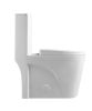 Dual Flush Elongated Standard One Piece Toilet with Comfortable Seat Height; Soft Close Seat Cover; High-Efficiency Supply; White Toilet