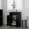 Bathroom Cabinet Black 23.6"x13"x31.5" Engineered Wood