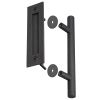 12 Steel Barn Door Handle Set/Black