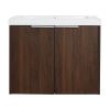 Bathroom Cabinet With Sink; Soft Close Doors; Float Mounting Design; 24 Inch For Small Bathroom; 24x18-00624CAW(KD-Packing)