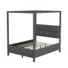 Full Size Upholstery Canopy Platform Bed with Headboard;