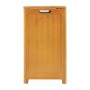 Oceanstar Natural Finished Rectangular Laundry Wood Hamper with Interior Bag RHP0109N