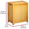 Oceanstar Natural Finished Rectangular Laundry Wood Hamper with Interior Bag RHP0109N