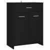 Bathroom Cabinet Black 23.6"x13"x31.5" Engineered Wood