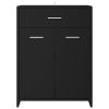 Bathroom Cabinet Black 23.6"x13"x31.5" Engineered Wood