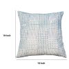 18 x 18 Handcrafted Square Cotton Accent Throw Pillow; Aztec Minimalistic Print; Blue; White