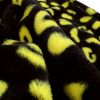 Printed Faux Rabbit Fur Throw; Lightweight Plush Cozy Soft Blanket; 60&quot;x70&quot; Black Leopard (2 Pack Set of 2)