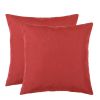 Pack Of 2 Outdoor Pillow With Inserts; 18&quot; x 18&quot; -Wine