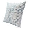 18 x 18 Handcrafted Square Cotton Accent Throw Pillow; Aztec Minimalistic Print; Blue; White