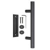 12 Steel Barn Door Handle Set/Black