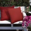 Pack Of 2 Outdoor Pillow With Inserts; 18&quot; x 18&quot; -Wine