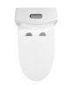 Dual Flush Elongated Standard One Piece Toilet with Comfortable Seat Height; Soft Close Seat Cover; High-Efficiency Supply; White Toilet