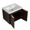 Bathroom Cabinet With Sink; Soft Close Doors; Float Mounting Design; 24 Inch For Small Bathroom; 24x18-00624CAW(KD-Packing)