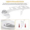 Non Electric Cold Water Mechanical Bidet Toilet Seat Attachment Fresh Water Sprayer Dual Nozzles for Feminine Wash