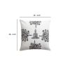 18 x 18 Square Cotton Accent Throw Pillow; Meditating Buddha; Tree Print; White; Black