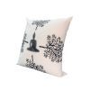 18 x 18 Square Accent Throw Pillow; Meditating Buddha; Soft Polyester Filling; Gray; White