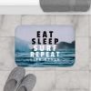 Eat, Sleep, Surf and Repeat Bath Mat