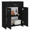 Bathroom Cabinet Black 23.6"x13"x31.5" Engineered Wood