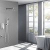 Wall-mounted shower faucet (silver)