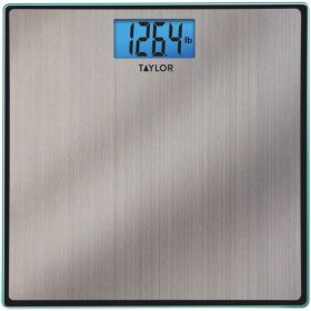 Taylor Precision Products 74074102 Easy-to-Read 400-lb Capacity Stainless Steel Bathroom Scale