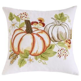 Pumpkin Embroidered Halloween Pillow Cover (Option: Pumpkin10-45 X45cm Pillow Cover)