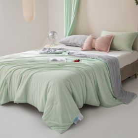 Machine Washable Ice Silk Summer Quilt (Option: Vanilla Green-150x 200cm)