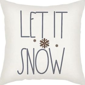 Winter Series Throw Pillow Cover Linen (Option: W02271-45x45cm)