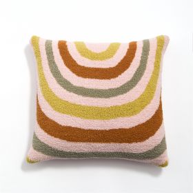 Rainbow Pillow Sofa Decoration Cushion Cover (Option: Pink-45x45cm)