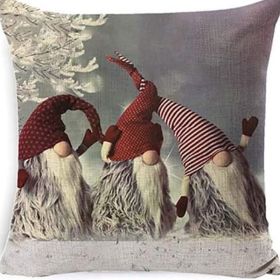 Winter Series Throw Pillow Cover Linen (Option: W022733-45x45cm)