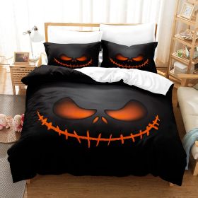 Halloween Series Bed Sheet Holiday Bedding Three-piece Set (Option: 6style-70 × 133)