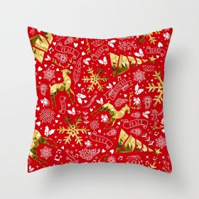 Christmas Household Pillow Cushion Pillowcase (Option: DRD210 14-45x45cm)