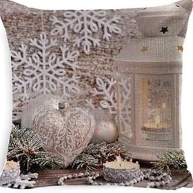 Winter Series Throw Pillow Cover Linen (Option: W022734-45x45cm)