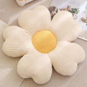 Flower Dining Chair Soft Petal Cushion (Option: White yellow style-50cm)