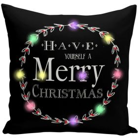 Short Plush Lantern Christmas Printed Pillowcase (Option: SDC 4-45x45cm)