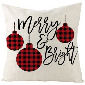 Christmas Fashion Simple Linen Printed Pillowcase (Option: JYM131 5-45x45cm)