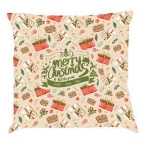 Christmas Car Pillow Cushion Gift (Option: F-45x 45 Linen Pillowcase)