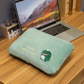 Nap Small Pillow Portable Lunch Break For Men And Women (Option: green dinosaur-32x20x10cmPP Cotton)