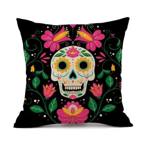 Halloween Horror Theme Party Decoration Printed Pillowcase (Option: QJ0522 12-45x45cm)